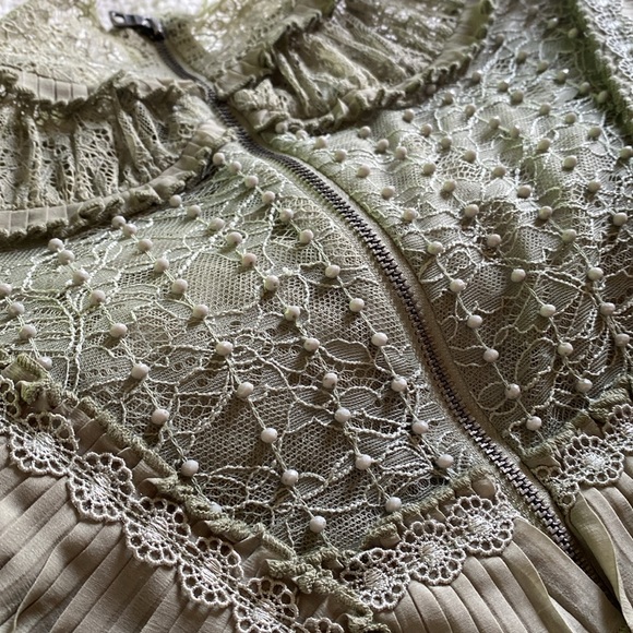 Alice + Olivia “Albertine” Lace Embroidered Maxi Dress | Pale Green | NWT - Picture 10 of 14